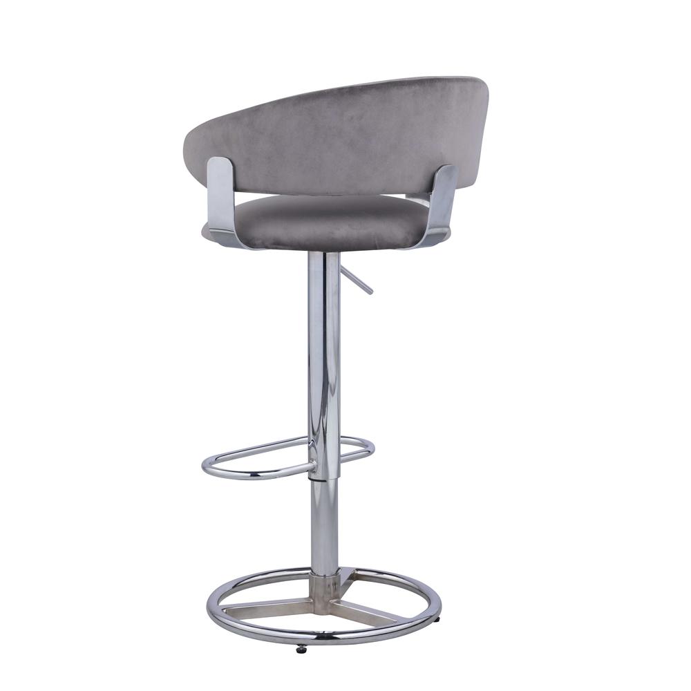 Contemporary Channel Back Height-Adjustable Stool. Picture 3