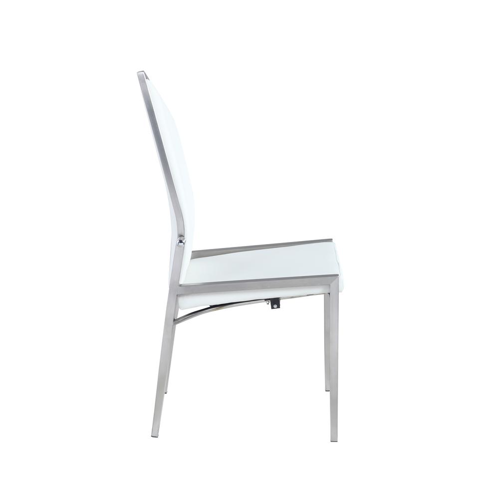 Contemporary Motion Back Side Chair - Set Of 2, White. Picture 5