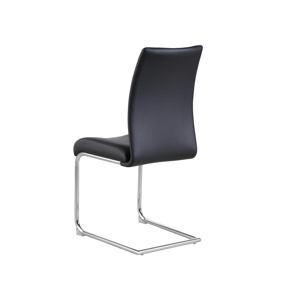 Contour Back Cantilever Side Chair  - Set Of 4, Black. Picture 2