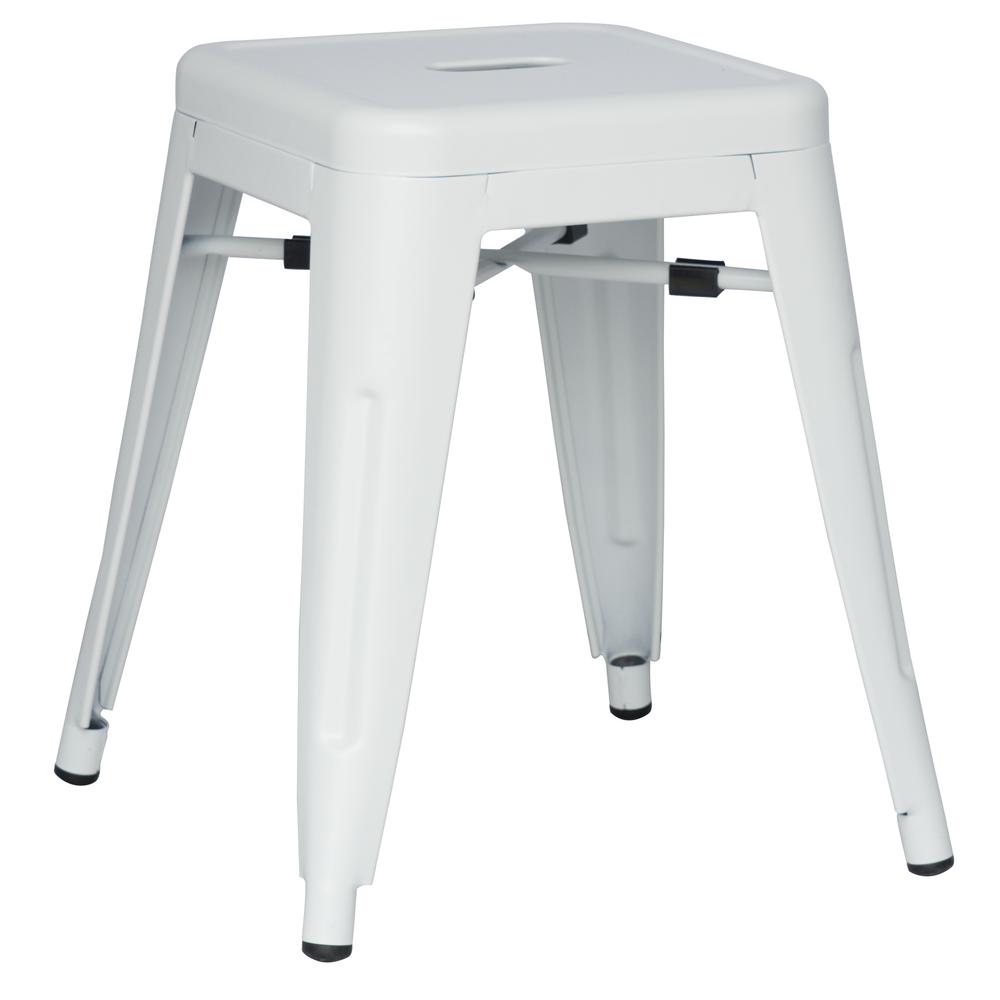 Galvanized Steel Side Chair, 8018-SC-WHT. Picture 1