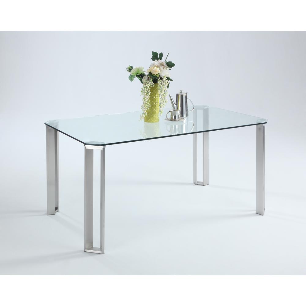 Rhonda Dining Table, Clear Glass. Picture 2
