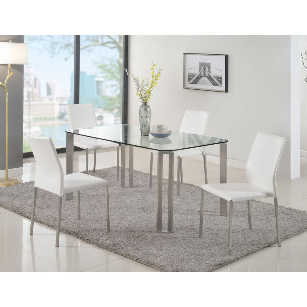 Rhonda Dining Table, Clear Glass. The main picture.