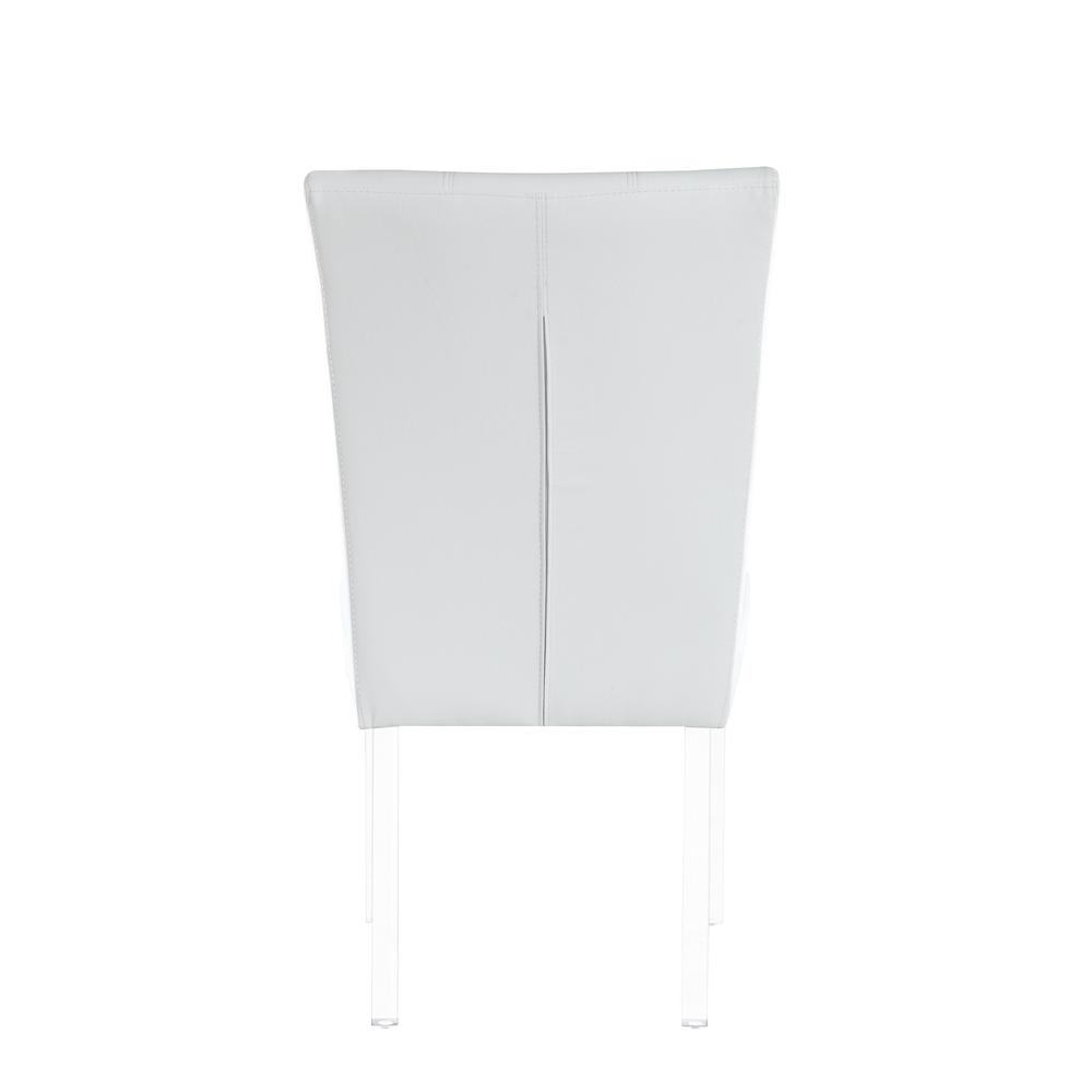 Curved Flare Back Parson Chair - Set Of 2, White. Picture 5