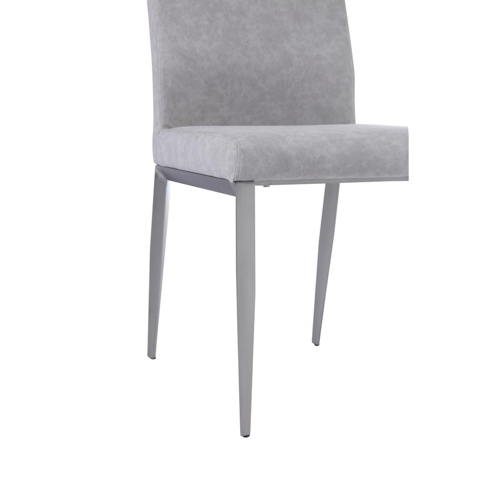 Contemporary Contour Back Chair - Set Of 2, Gray. Picture 7