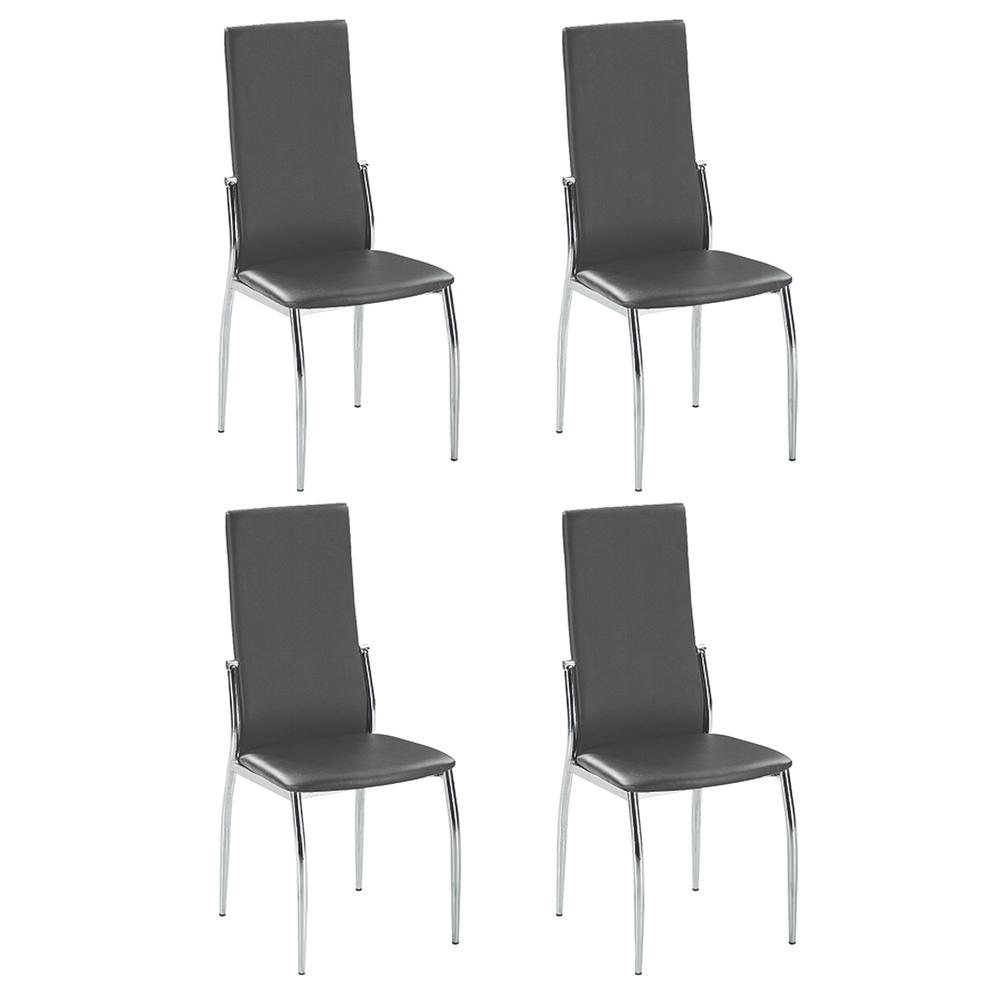 Contour-Back Side Chair  - Set Of 4, Gray. Picture 2