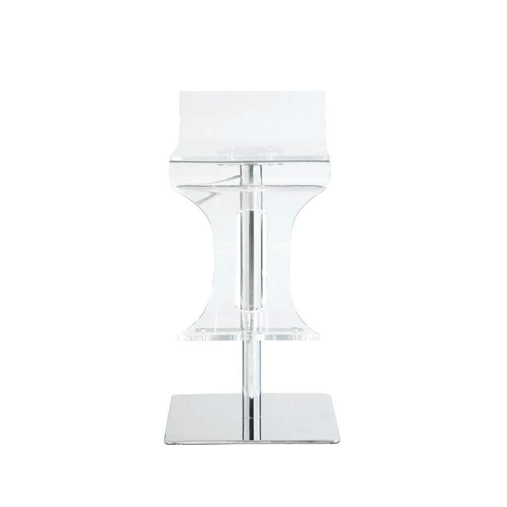 Contemporary Pneumatic-Adjustable Stool w/ Acrylic Seat. Picture 4