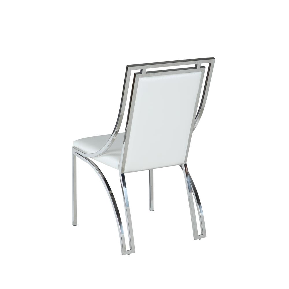 Contemporary Open Frame Side Chair - Set Of 2, White. Picture 2