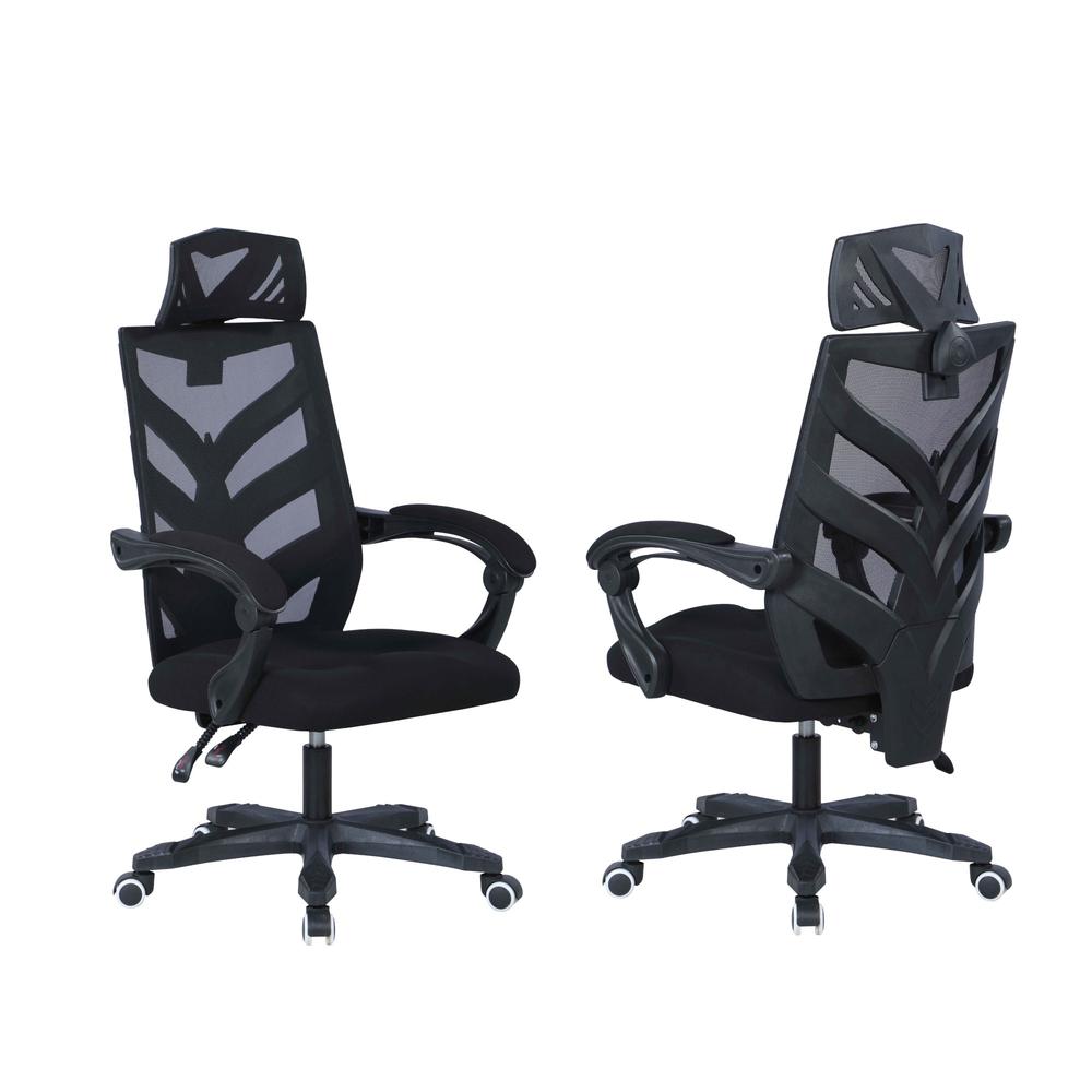 Reclining Computer Chair w/ Headrest & Padded Arms. Picture 6