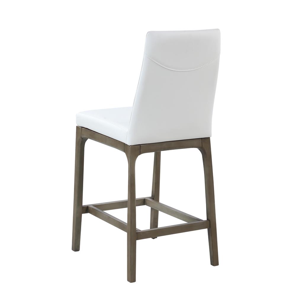 Chintaly Modern Counter Stool w/ Solid Wood Base. Picture 5