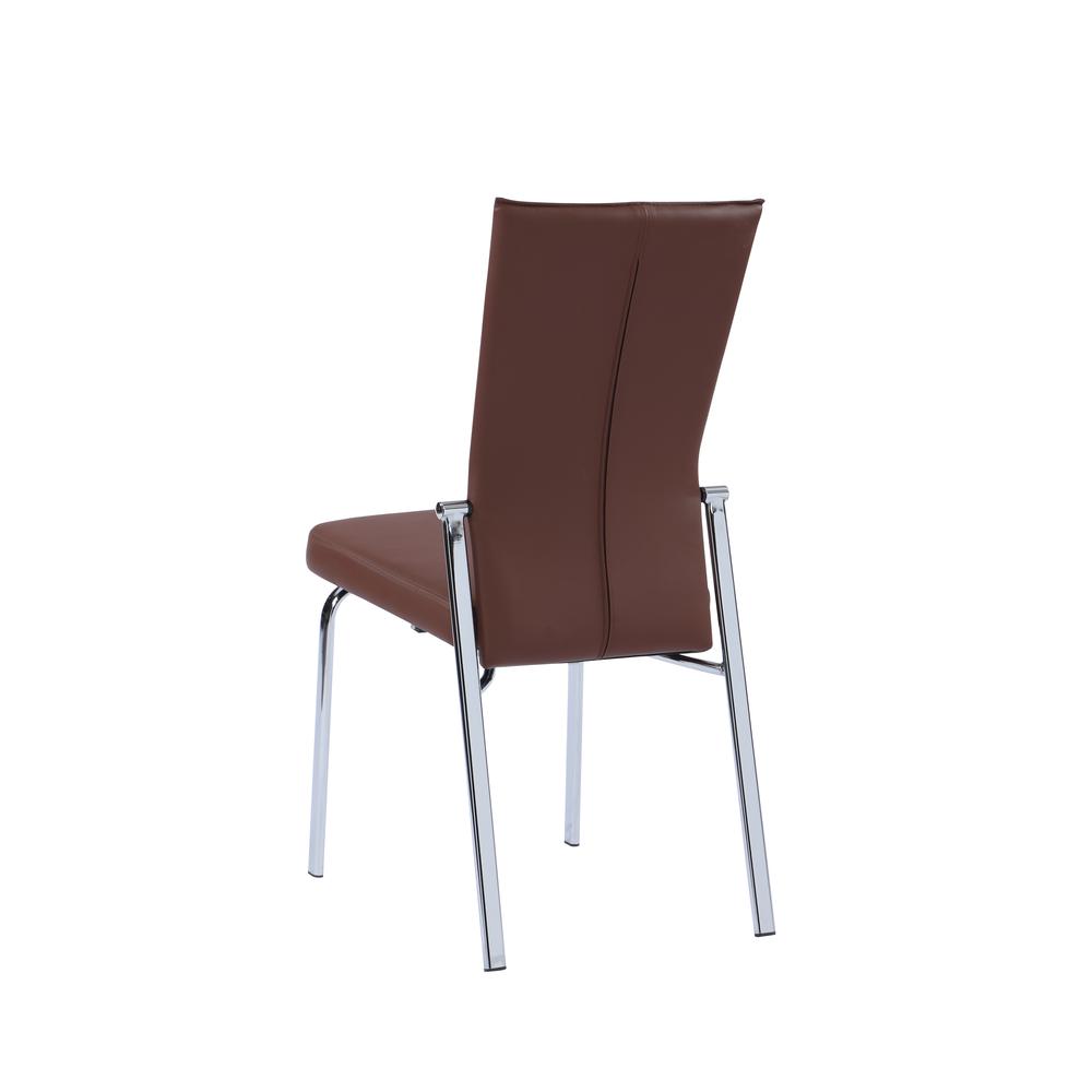 Contemporary Motion Back Side Chair - Set Of 2, Brown. Picture 3