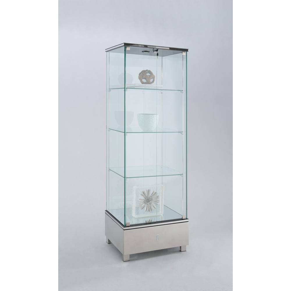 Glass Curio, Stainless Steel. Picture 2