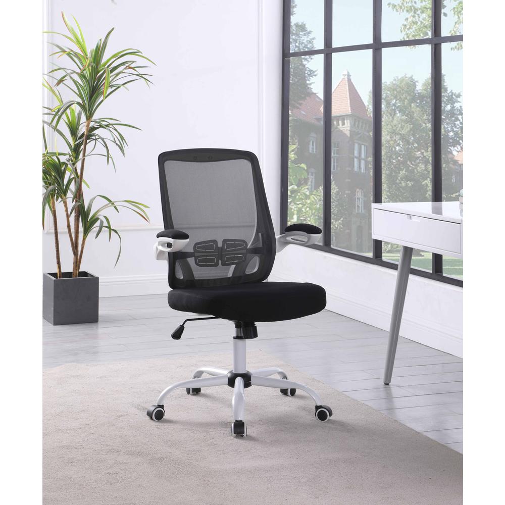 Modern Height Adjustable Computer Chair w/ Padded Arms. Picture 2