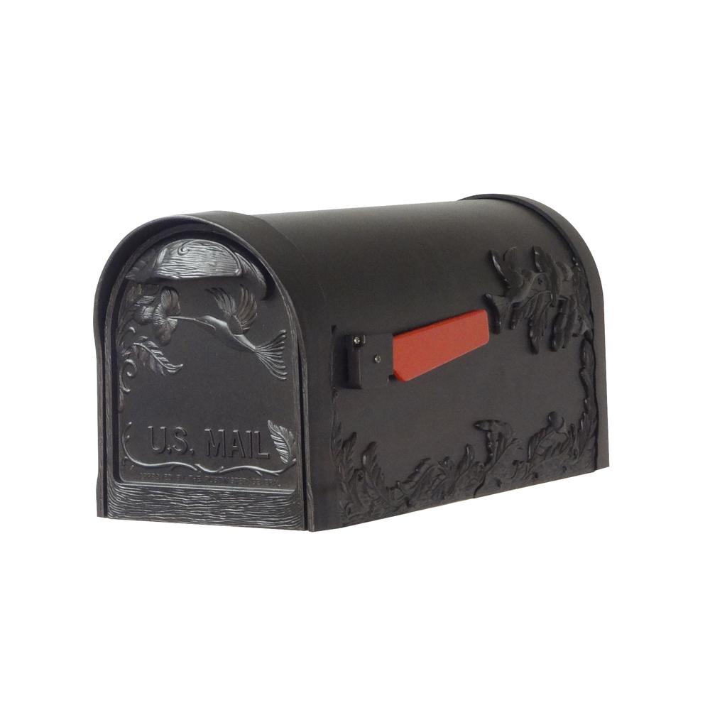 SCB-1005-BLK Hummingbird Curbside Mailbox Decorative Aluminum Bird Mailbox. Picture 1