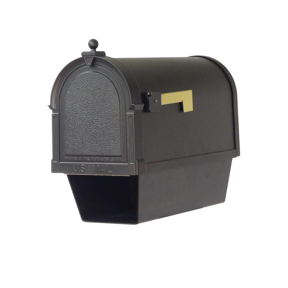 Berkshire Curbside Mailbox with Newspaper Tube, Locking Insert and Albion Mailbox Post. Picture 4