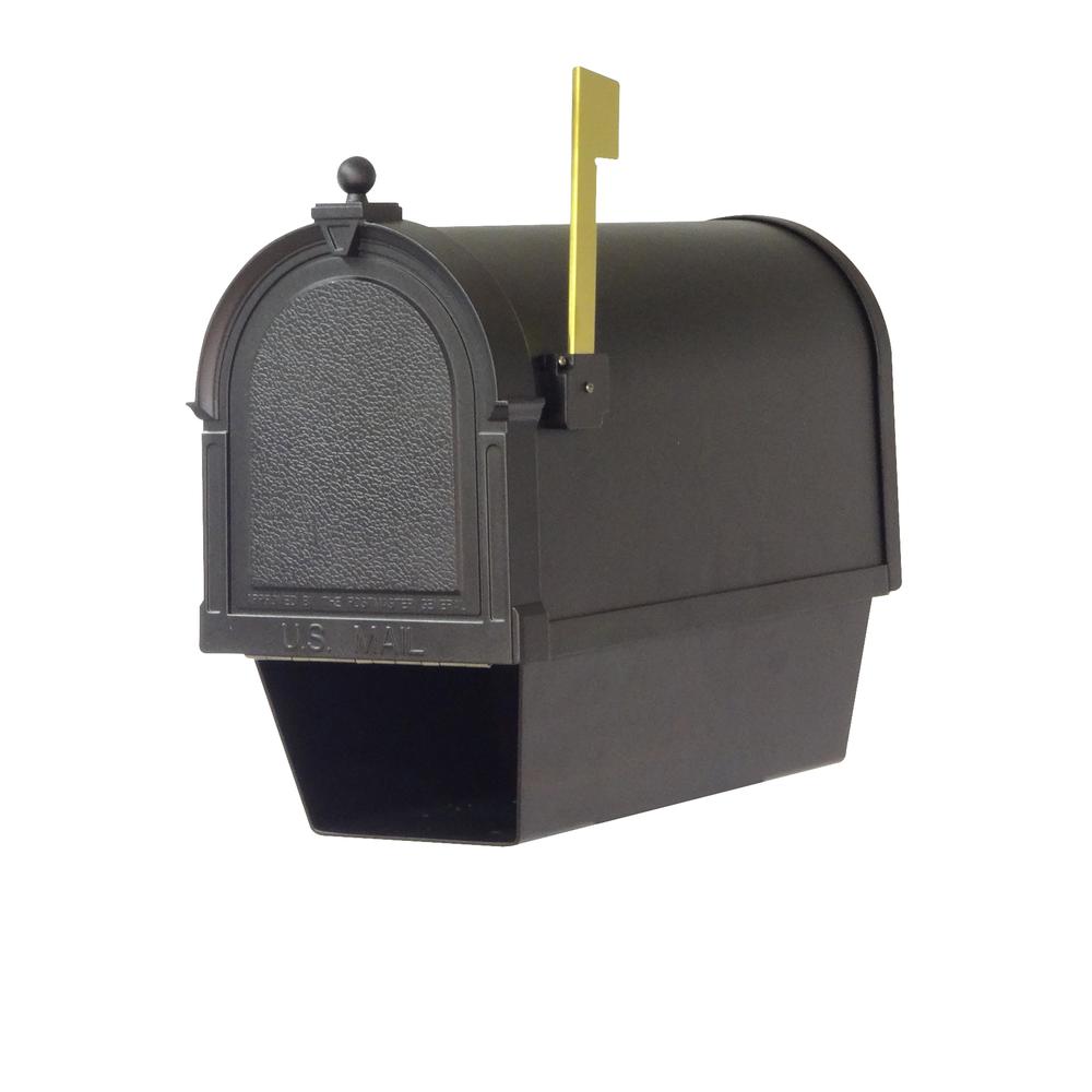 Berkshire Curbside Mailbox with Newspaper Tube, Locking Insert and Albion Mailbox Post. Picture 5