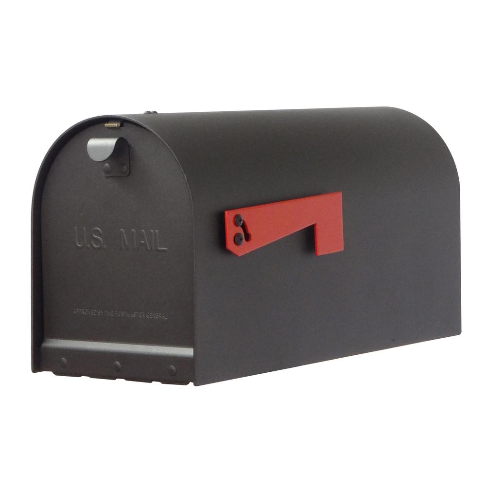 Titan Aluminum Curbside Mailbox with Sorrento front single mailbox mounting bracket. Picture 5