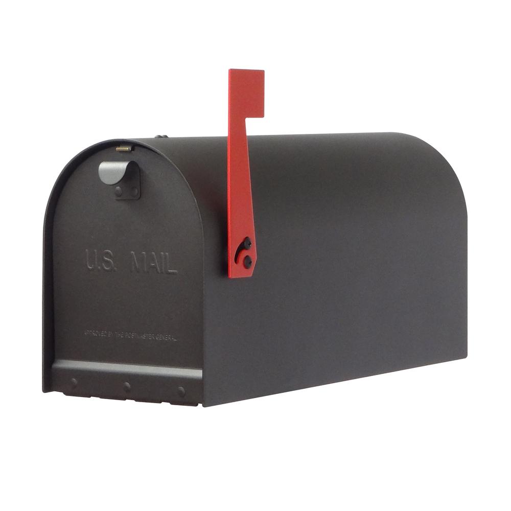 Titan Aluminum Curbside Mailbox with Sorrento front single mailbox mounting bracket. Picture 6