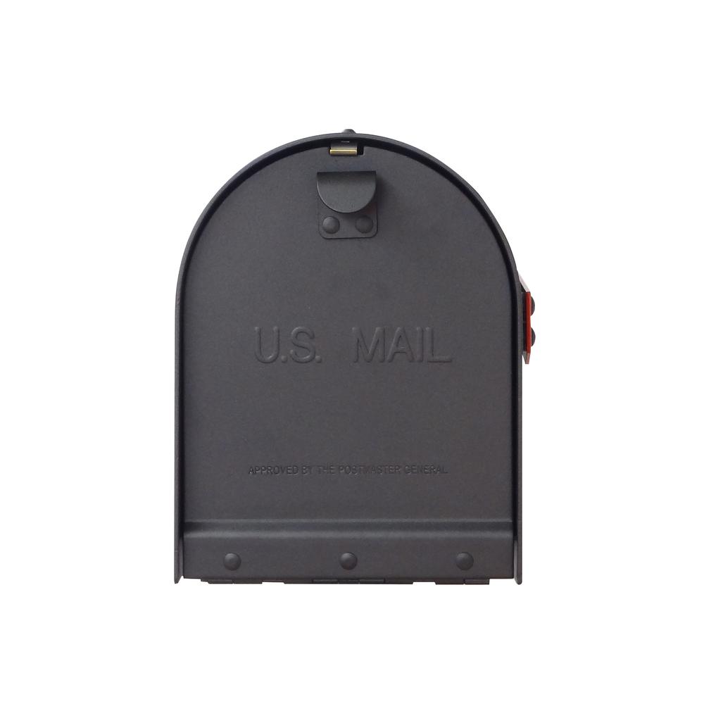 Titan Steel Curbside Mailbox with Paper Tube and Richland Mailbox Post - Black. Picture 9