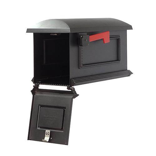 Traditional Curbside Mailbox with Floral front single mailbox mounting bracket. Picture 7