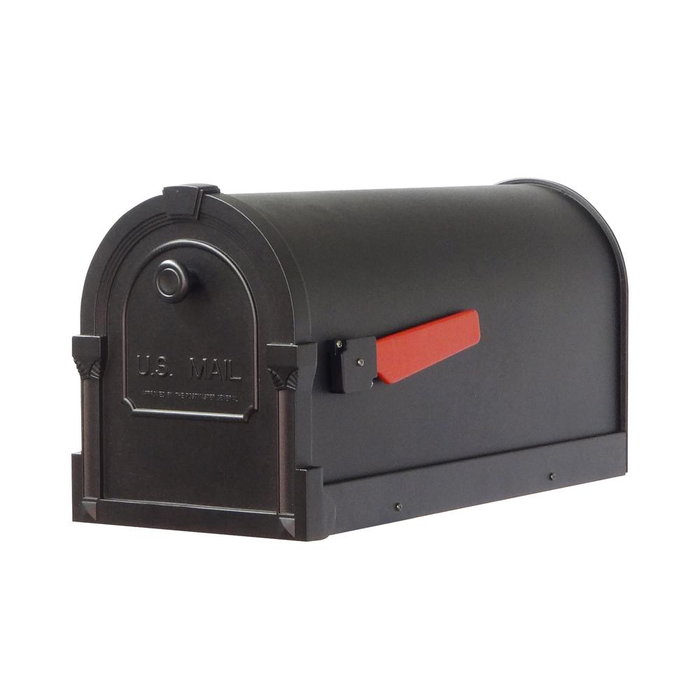 Savannah Curbside Mailbox with Baldwin front single mailbox mounting bracket. Picture 5