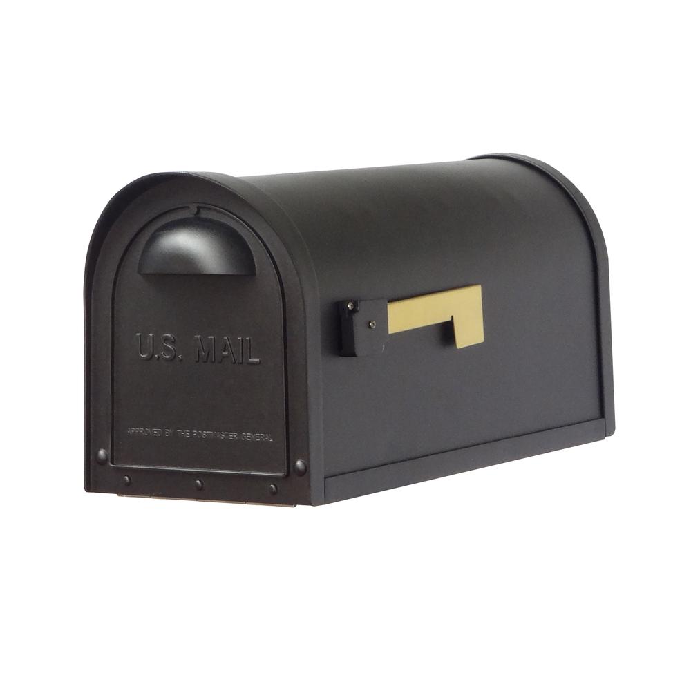 SCC-1008-BLK Classic Curbside Mailbox Decorative Solid Cast Aluminum Mailbox. Picture 1