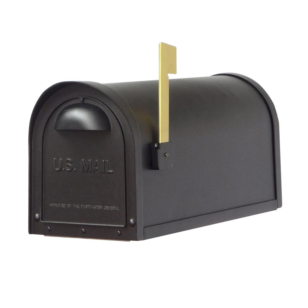 SCC-1008-BLK Classic Curbside Mailbox Decorative Solid Cast Aluminum Mailbox. Picture 2