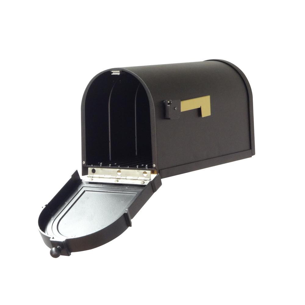Berkshire Curbside Mailbox with  Front Address Numbers and Ashley front single mailbox mounting bracket. Picture 6