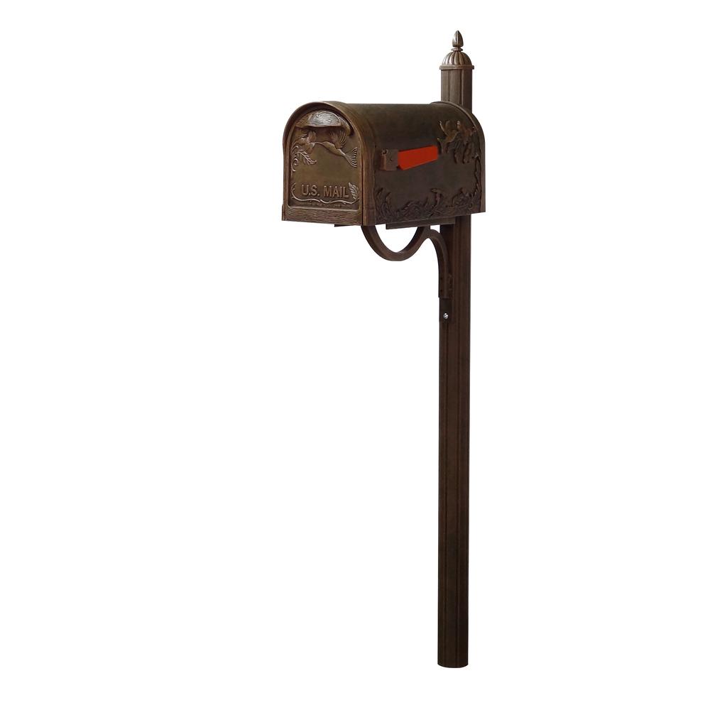 Hummingbird Curbside Mailbox with Locking Insert and Richland Mailbox Post. Picture 2