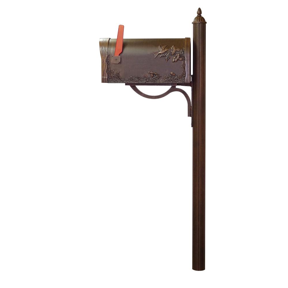 Hummingbird Curbside Mailbox with Locking Insert and Richland Mailbox Post. Picture 5