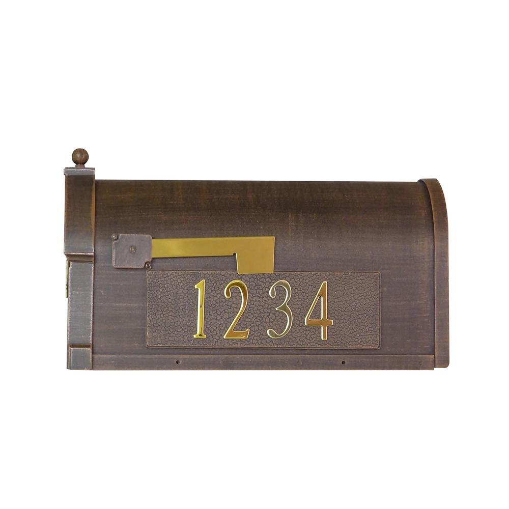 Berkshire Curbside Mailbox with Front and Side Address Numbers and Ashland Mailbox Post. Picture 10
