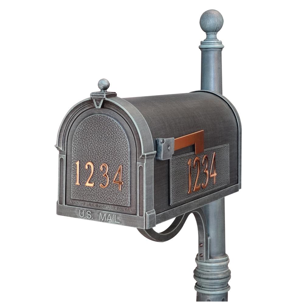 SCB-1015-DX-VG Berkshire Curbside Mailbox with Front and Side Numbers. Picture 1