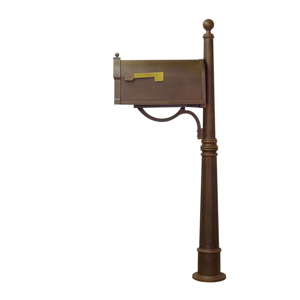Berkshire Curbside Mailbox with Front Address Numbers, Locking Insert and Ashland Mailbox Post. Picture 4