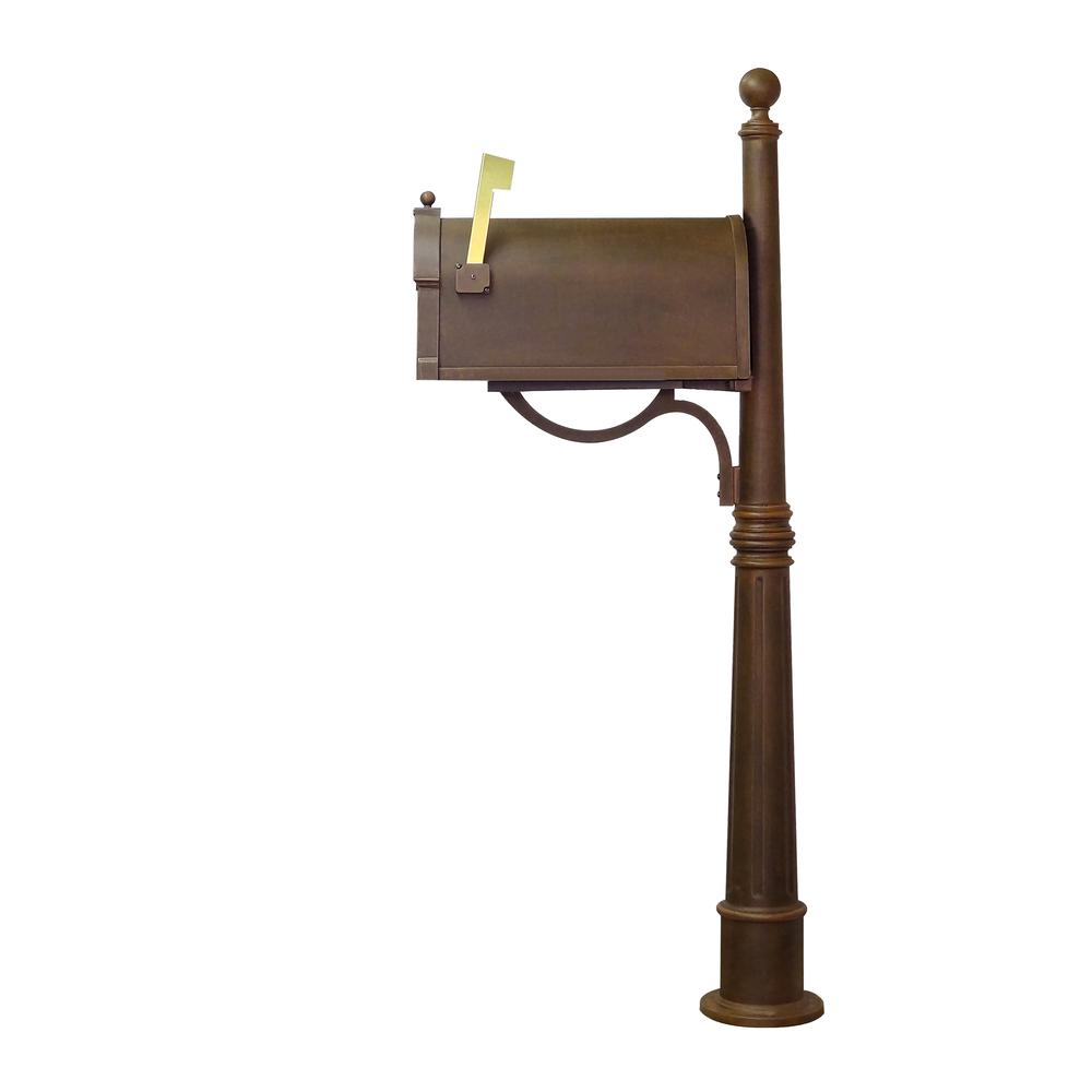 Berkshire Curbside Mailbox with Front Address Numbers, Locking Insert and Ashland Mailbox Post. Picture 5