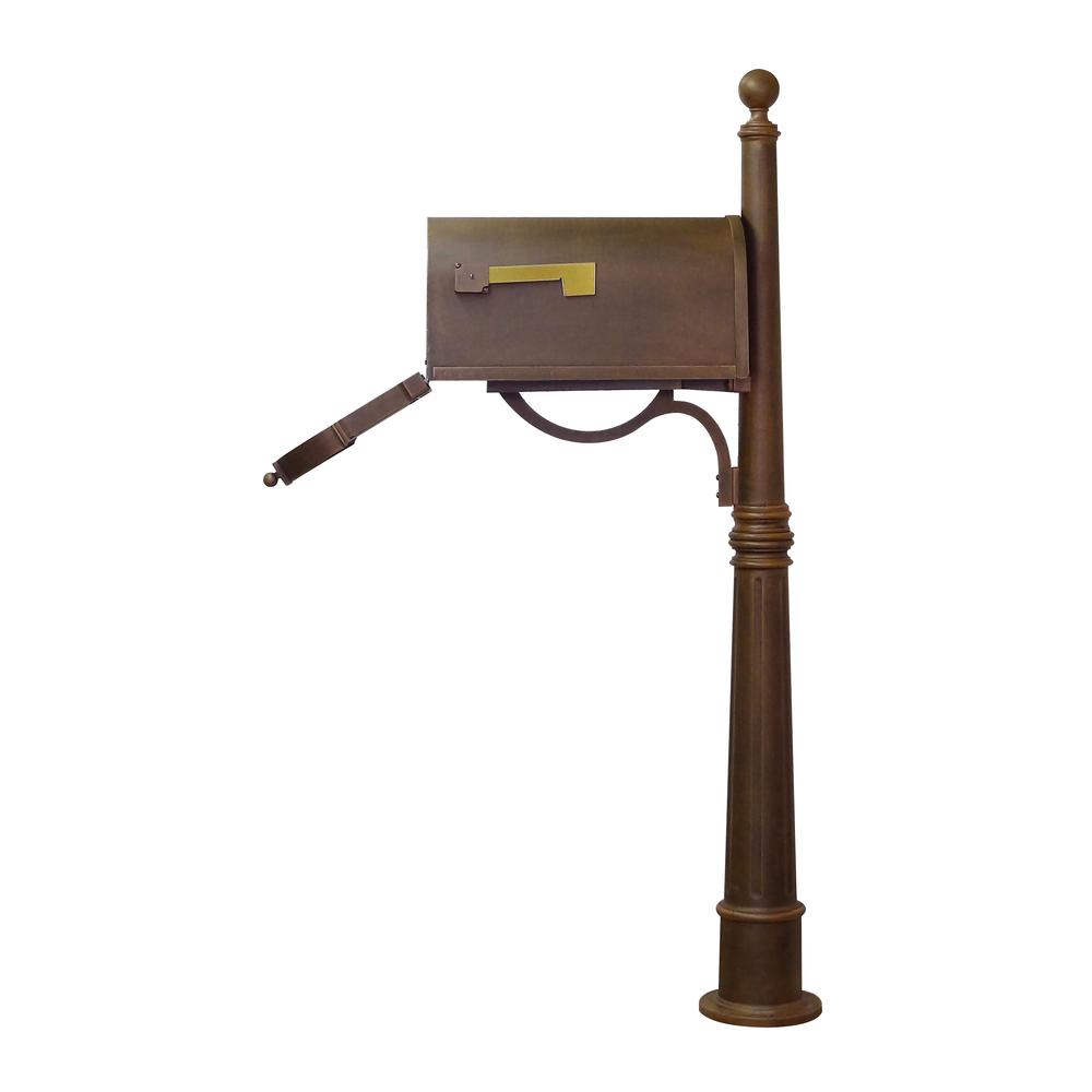 Berkshire Curbside Mailbox with Front Address Numbers, Locking Insert and Ashland Mailbox Post. Picture 6
