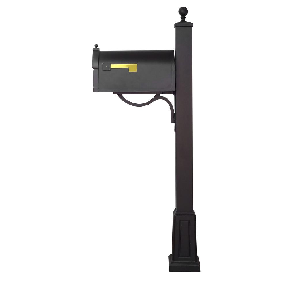 Berkshire Curbside Mailbox with Locking Insert and Springfield Mailbox Post with Base. Picture 4