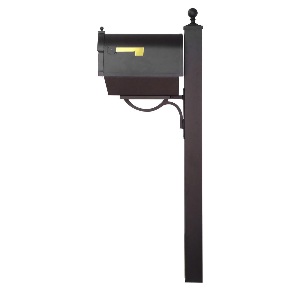 Berkshire Curbside Mailbox with Newspaper Tube, Locking Insert and Springfield Mailbox Post. Picture 4