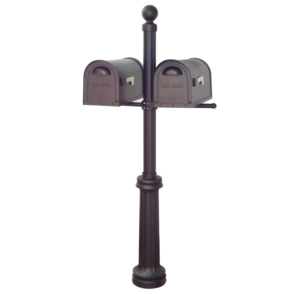 Classic Curbside Mailboxes with Locking Inserts and Fresno Double Mount Mailbox Post. Picture 2