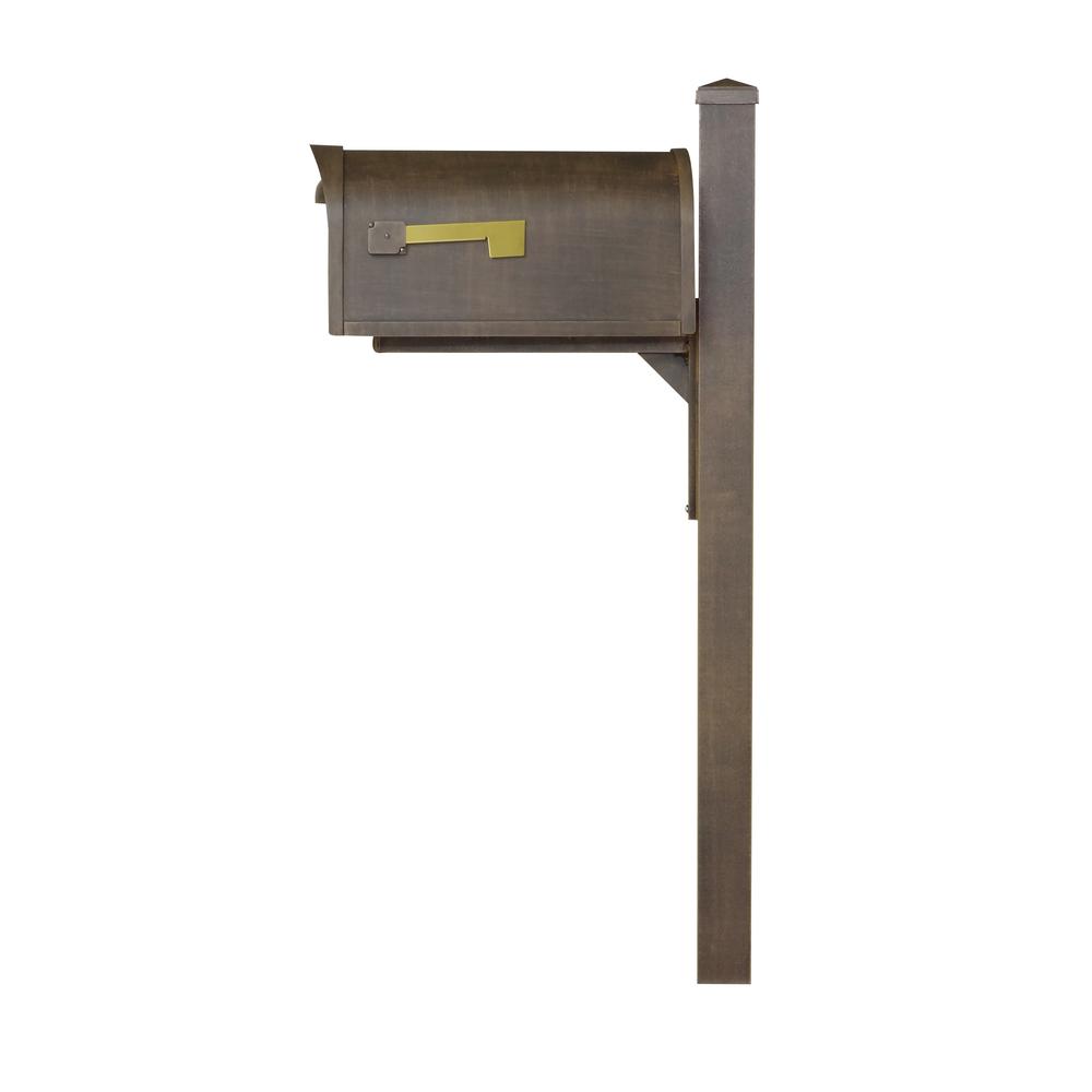 Classic Curbside Mailbox wtih Locking Insert and Wellington Direct Burial Mailbox Post Smooth. Picture 3