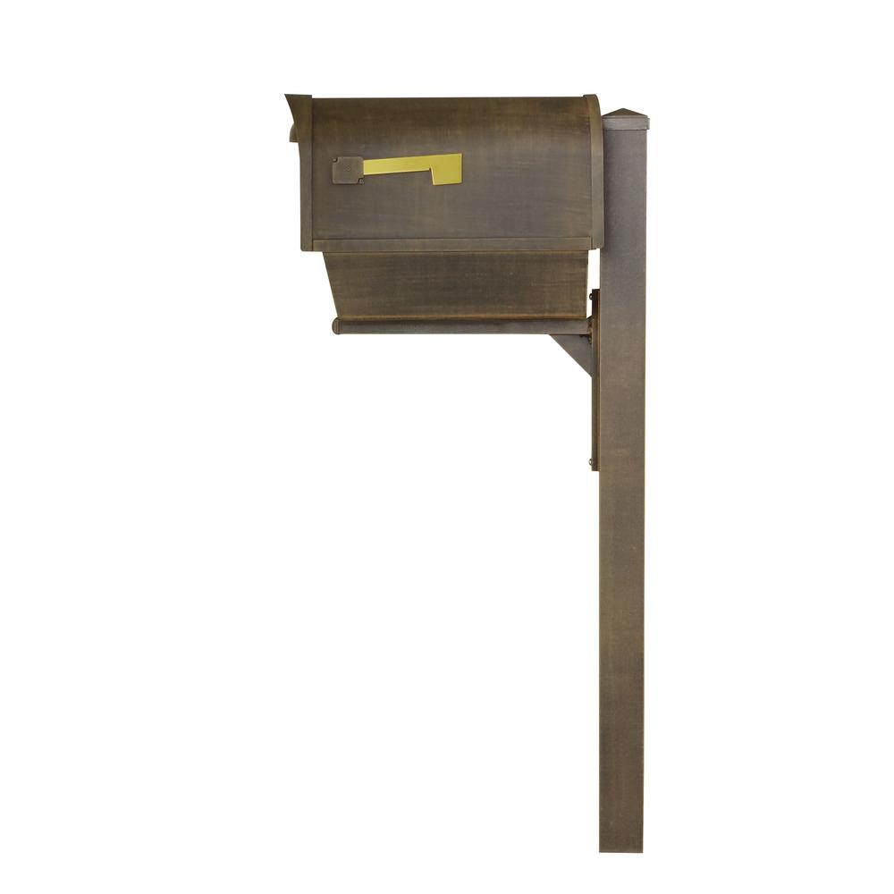 Classic Curbside Mailbox with Newspaper Tube, Locking Insert and Wellington Mailbox Post. Picture 4