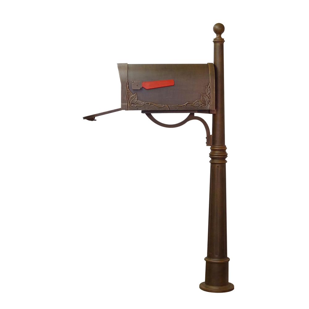 Floral Curbside Mailbox with Locking Insert and Ashland Mailbox Post. Picture 6