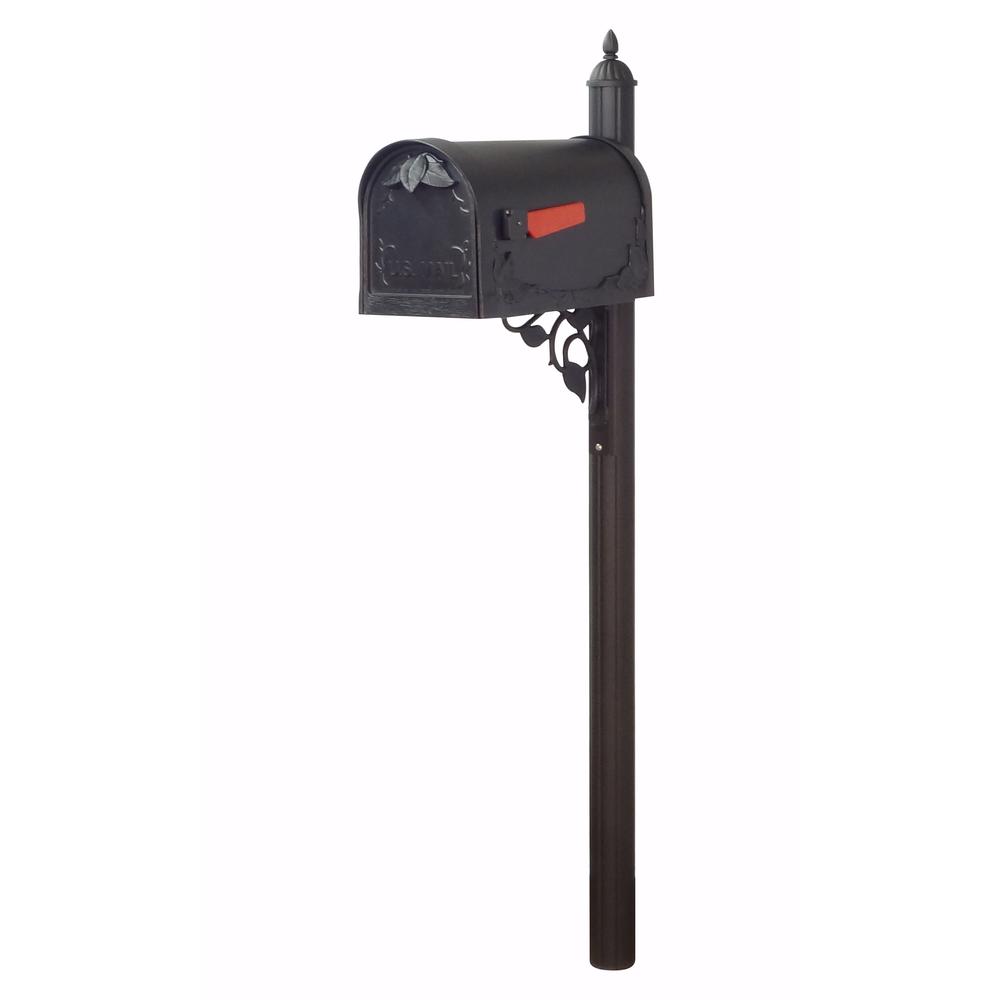 Floral Curbside Mailbox with Locking Insert and Albion Mailbox Post. Picture 2