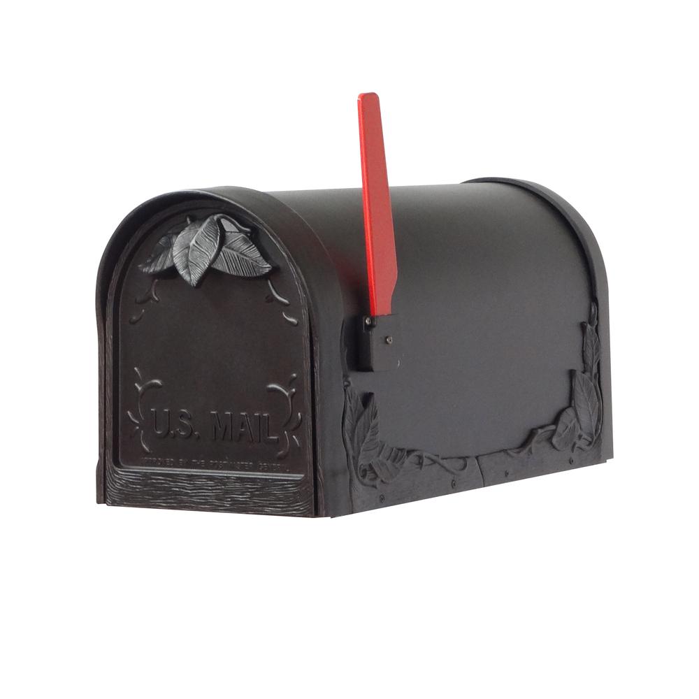 Floral Curbside Mailbox with Baldwin front single mailbox mounting bracket. Picture 6