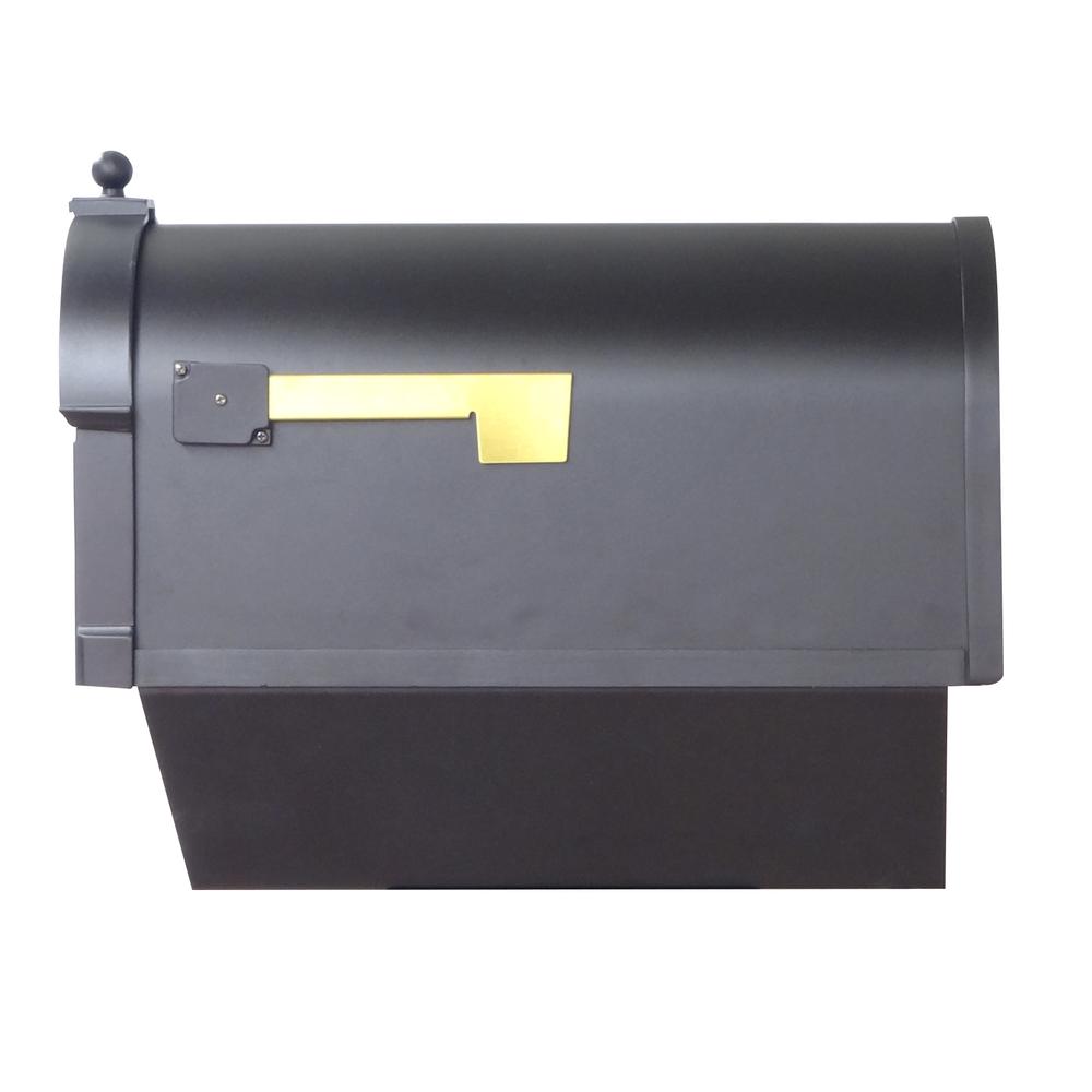 Berkshire Curbside Mailbox with Front Address Numbers, Newspaper Tube, Locking Insert and Ashland Mailbox Post. Picture 8