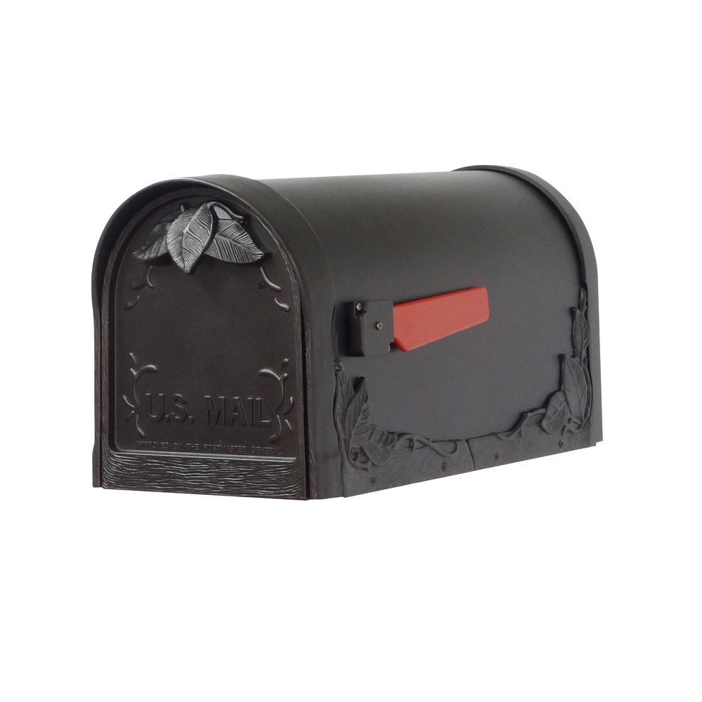 Floral Curbside Mailbox with Floral front single mailbox mounting bracket. Picture 5