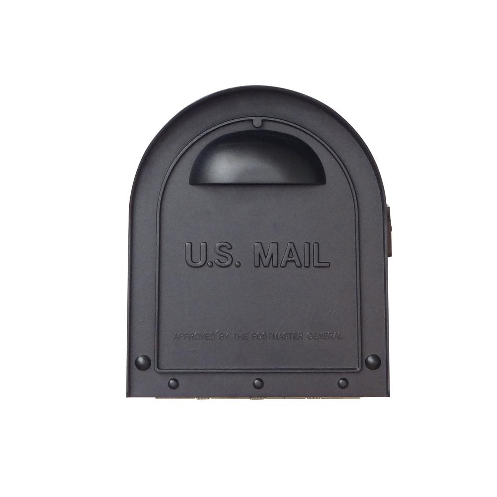 SCC-1008-BLK Classic Curbside Mailbox Decorative Solid Cast Aluminum Mailbox. Picture 4