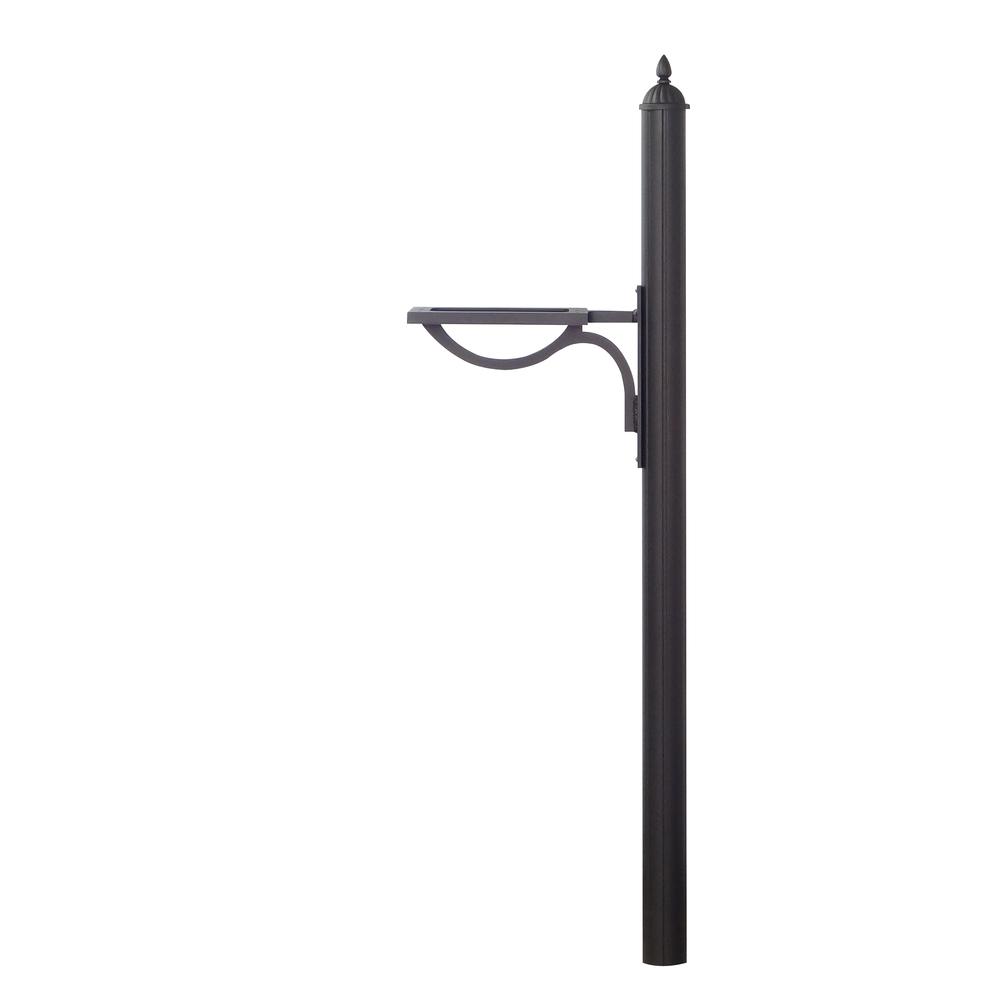 Titan Steel Curbside Mailbox with Paper Tube and Richland Mailbox Post - Black. Picture 10