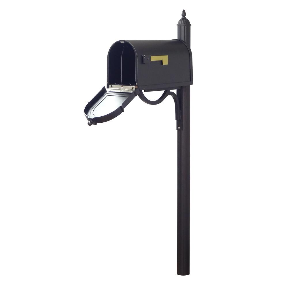 Berkshire Curbside Mailbox with Front Address Numbers, Locking Insert and Richland Mailbox Post. Picture 4
