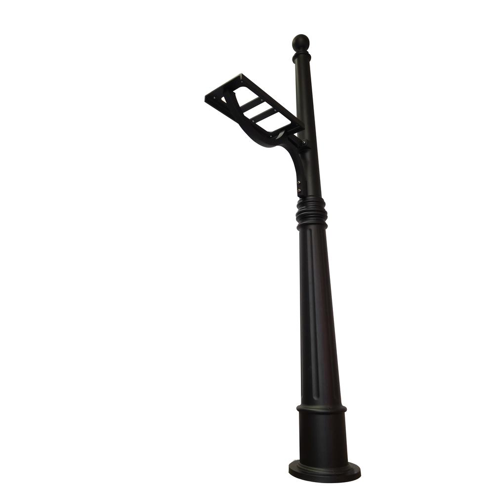 SPK-600-BLK Ashland Decorative Aluminum Durable Mailbox Post with Ball Topper, Base and Mounting Bracket. Picture 4