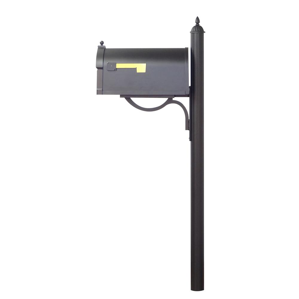 Berkshire Curbside Mailbox with Front Address Numbers, Locking Insert and Richland Mailbox Post. Picture 5