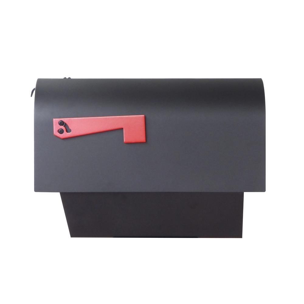 Titan Steel Curbside Mailbox with Paper Tube and Richland Mailbox Post - Black. Picture 8